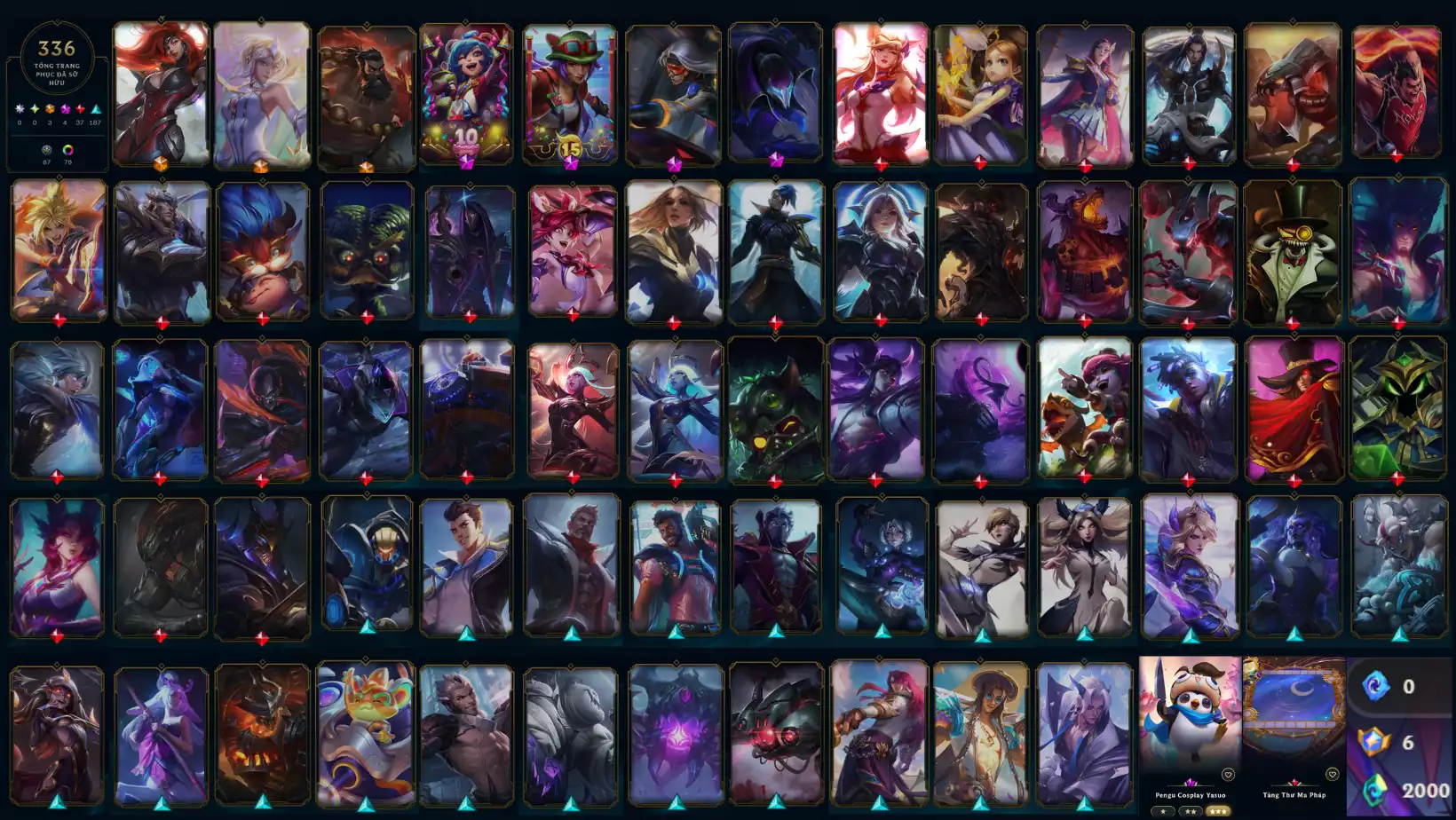 LOL 336 SKIN TFT PENGU COSPLAY YASUO  SÂN ĐỎ CHƯỞNG LỰC YONE DƯ 6HC